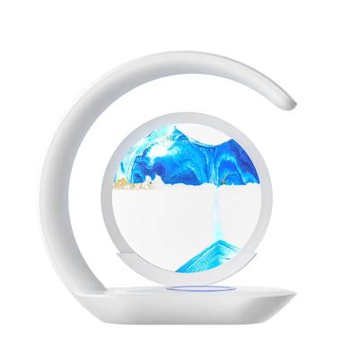 Quicksand moving sand art desk lamp with wireless charging base