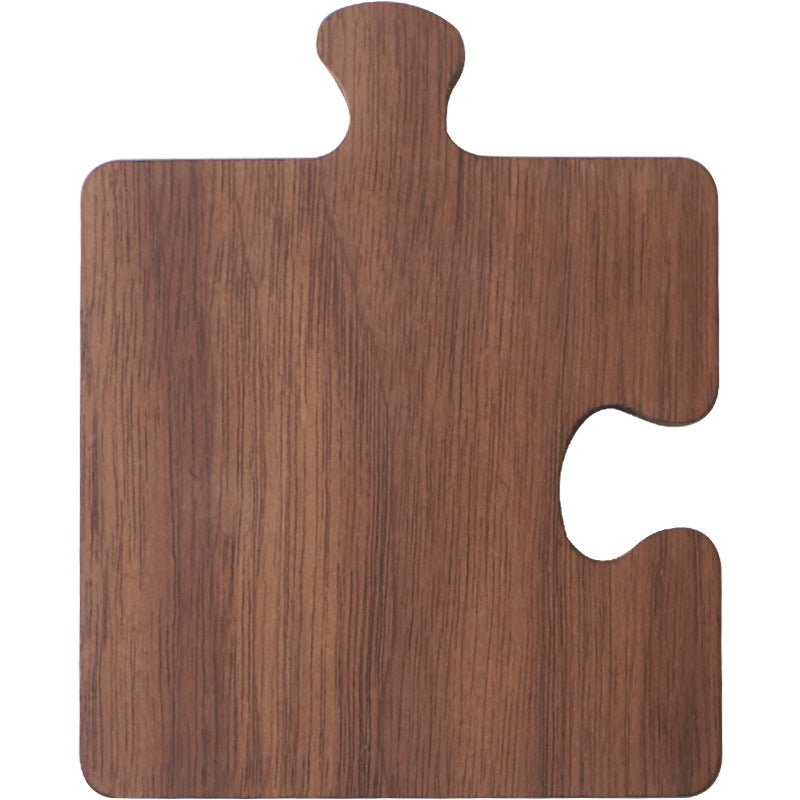 Walnut wood puzzle coaster set for cups and mugs