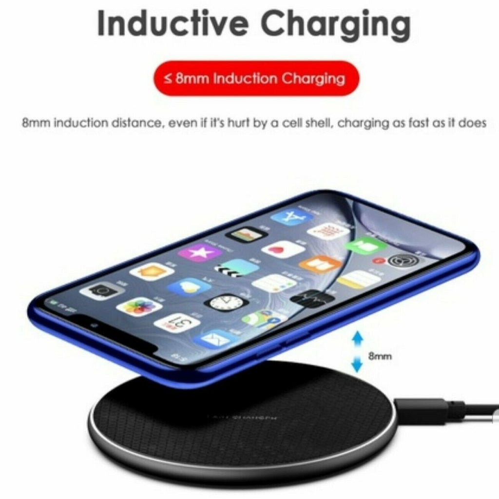 20W Fast Wireless Charger Pad — Slim, Black