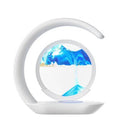 Quicksand moving sand art desk lamp with wireless charging base