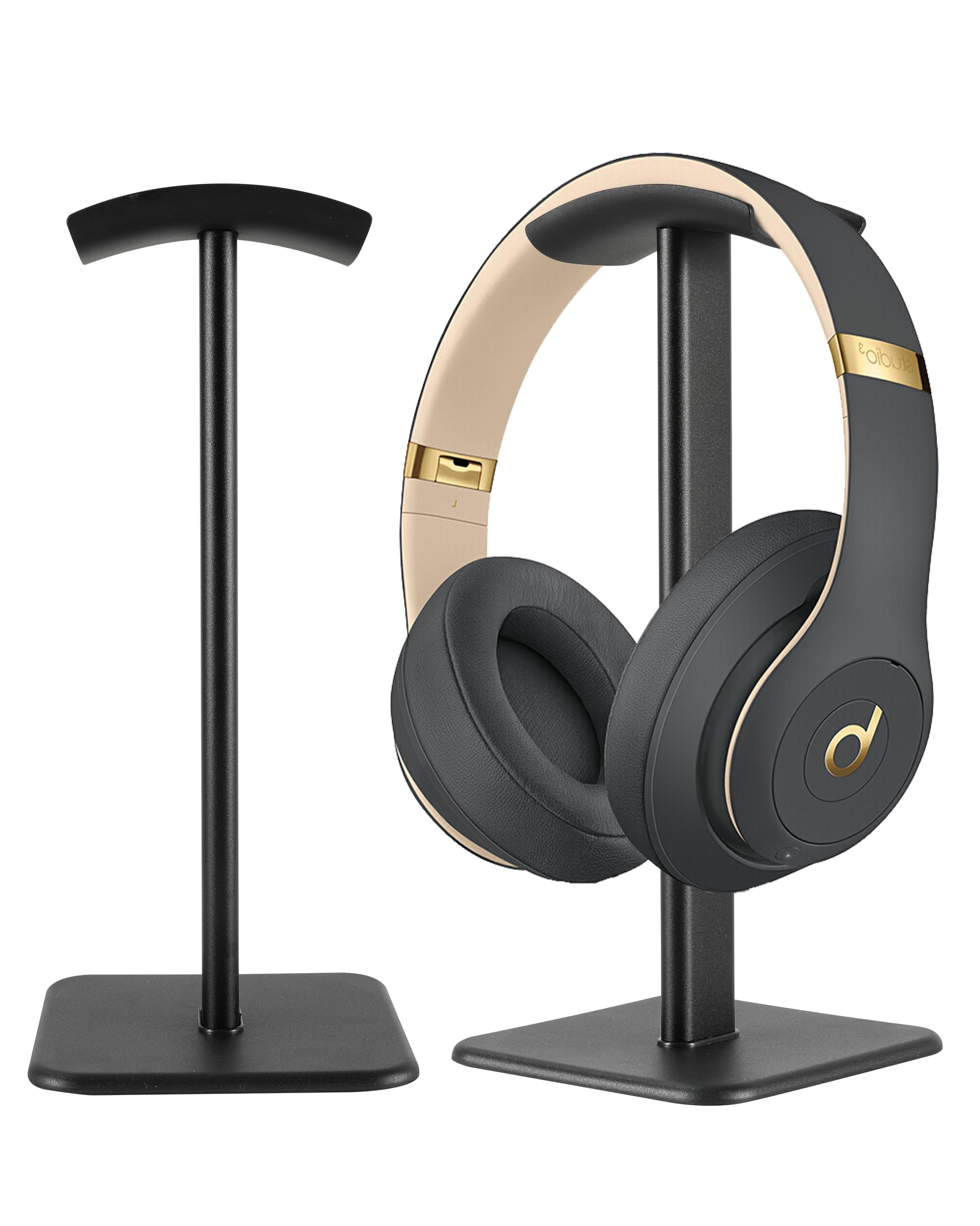 Headphone Stand — Aluminum Desk Holder, Black