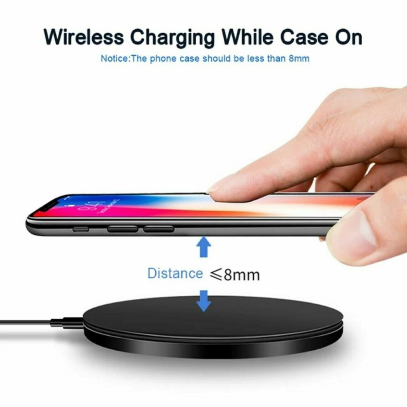20W Fast Wireless Charger Pad — Slim, Black